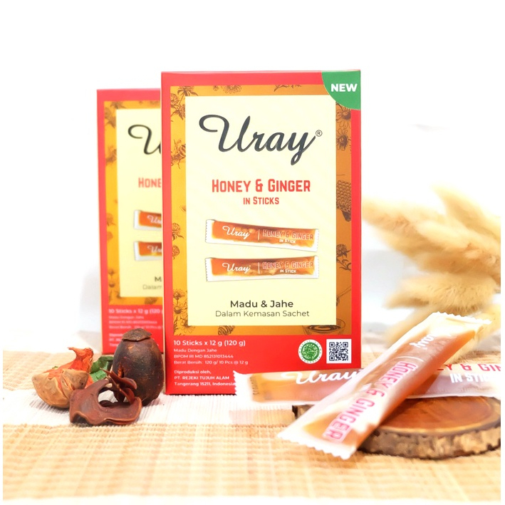 Madu Uray Honey Box Stick Sachet ASLI Murni 120 gram