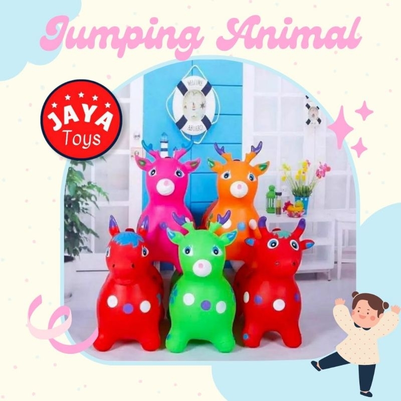Mainan Anak Jumping Animal Kuda Poni •• Kuda Kudaan Karet