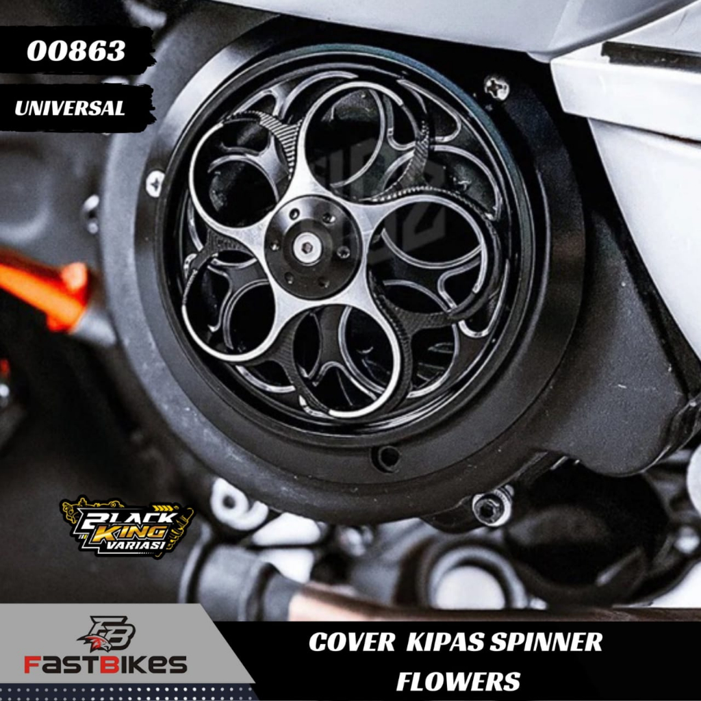 Cover Pelindung Kipas Radiator Full Cnc Universal Cover Tutup Kipas Motor Spinner Cover Pelindung Motor