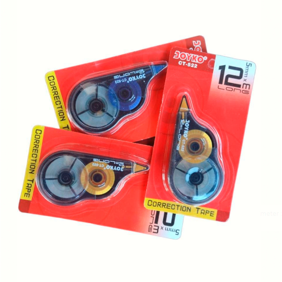 

BSS - Correction Tape Joyko CT-522 / Tipex Kertas Roll / Pita Koreksi Tip X 12 meter x 5 mm