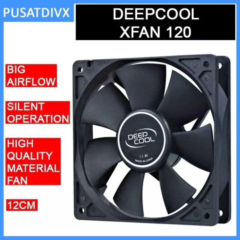 KIPAS PENDINGIN MERK DEEPCOOL XFAN 120 KIPAS FAN 12CM 120MM BARU SEGEL DUS