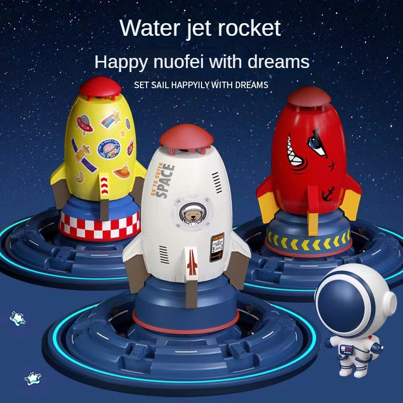 Mainan Roket Air water Rocket Jet Sprinkler Roket Berputar Percikan Terbang Bermain Mainan Air Musim Panas Outdoor Peluncur Bertenaga Air Mainan Mandi