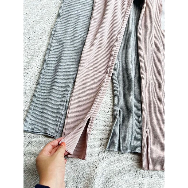 Gu ribbed jegging pants