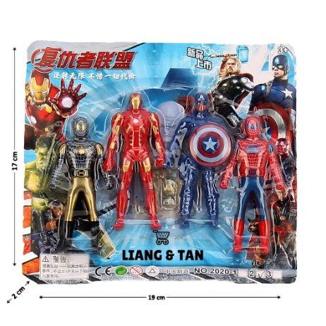 DHIO - PROMO MAINAN ANAK LAKI LAKI 1 SET 4 PCS ROBOT SUPERHERO SNI / MAINAN ANAK MURAH