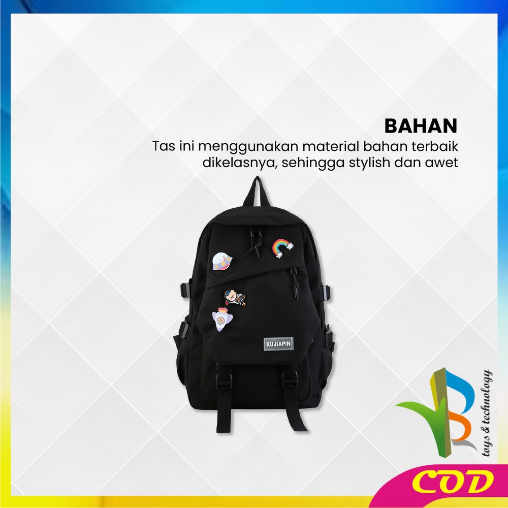 RB-T48 Tas Sekolah Anak Perempuan Tas Travelling Backpack Wanita / Tas Ransel Korea Wanita Fashion Backpack Tas Punggung Sekolah Stylish