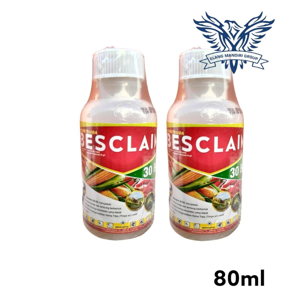 BESCLAIM 30EC 80ml Insektisida Emamektin Benzoat 30 g/l Mengendalikan Hama Trips Pada Tanaman Emacel Athenz