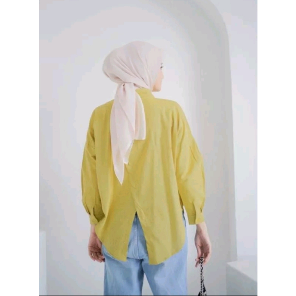 Kemeja Wanita Oversize - Nelka Linen Shirt