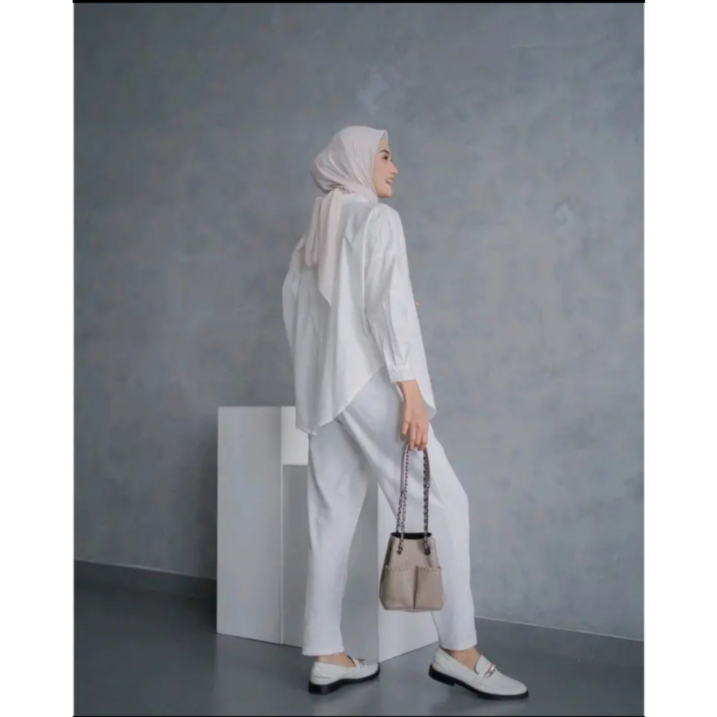 Kemeja Wanita Oversize - Nelka Linen Shirt