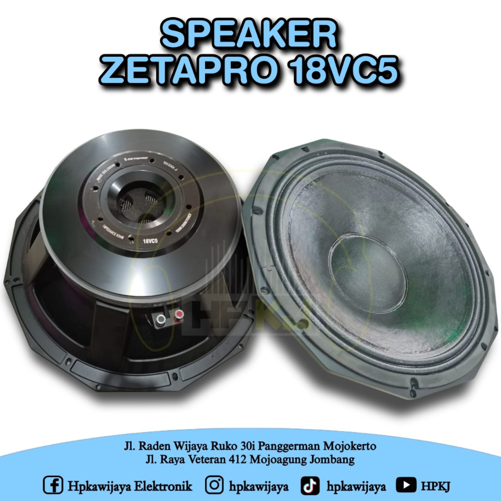 SPEAKER 18 INCH ZETAPRO VC 5 speaker komponen 18'' zetapro vc5