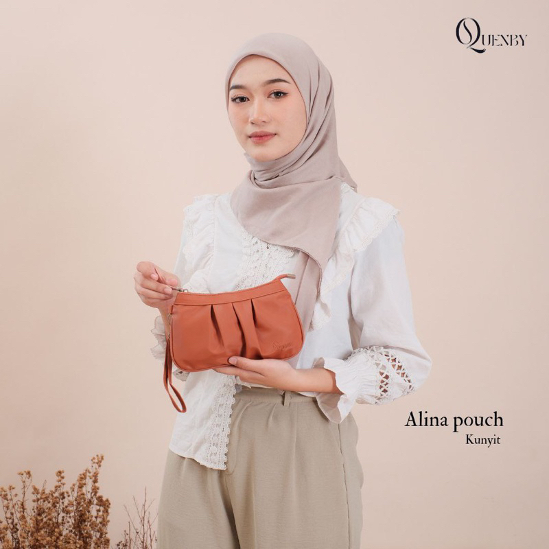 ALINA POUCH BY QUENBY TAS WANITA MURAH BAHAN CHOCOLY