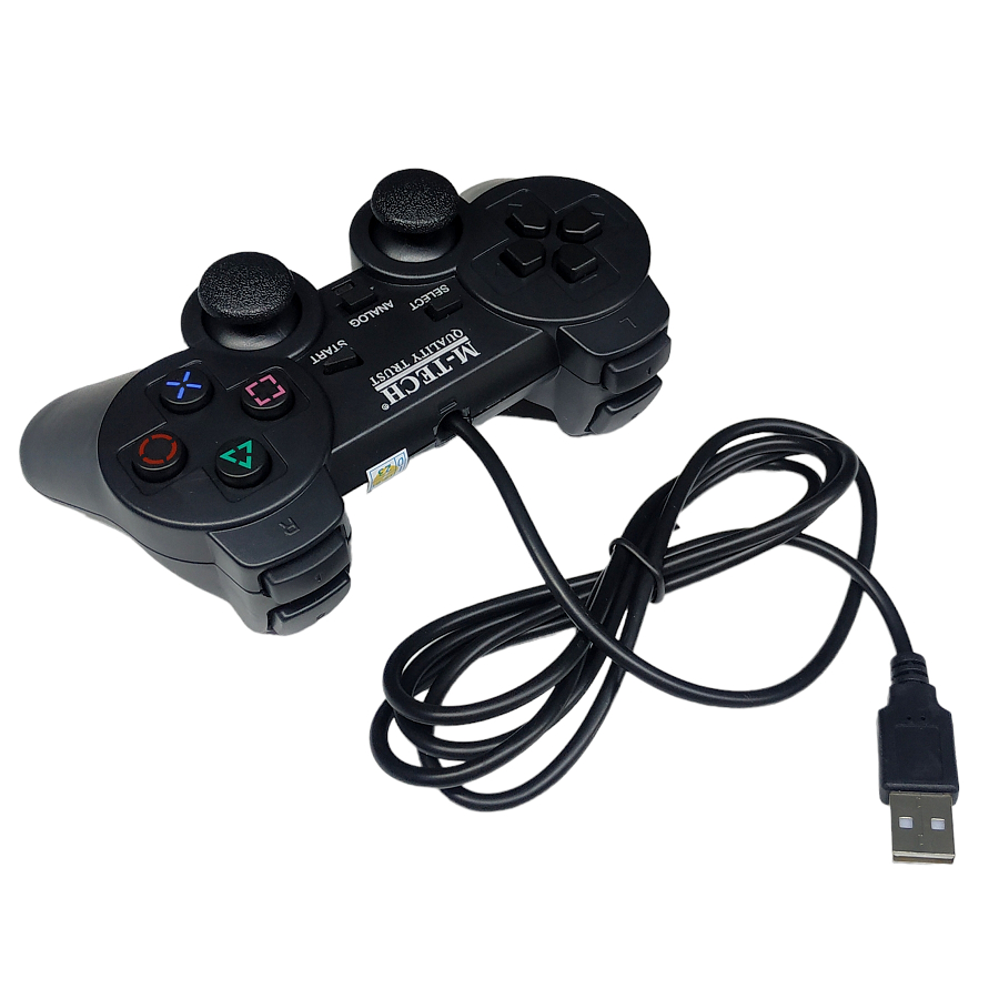 Gamepad Single Getar Black Joystick Stik for Computer PC Laptop M-Tech