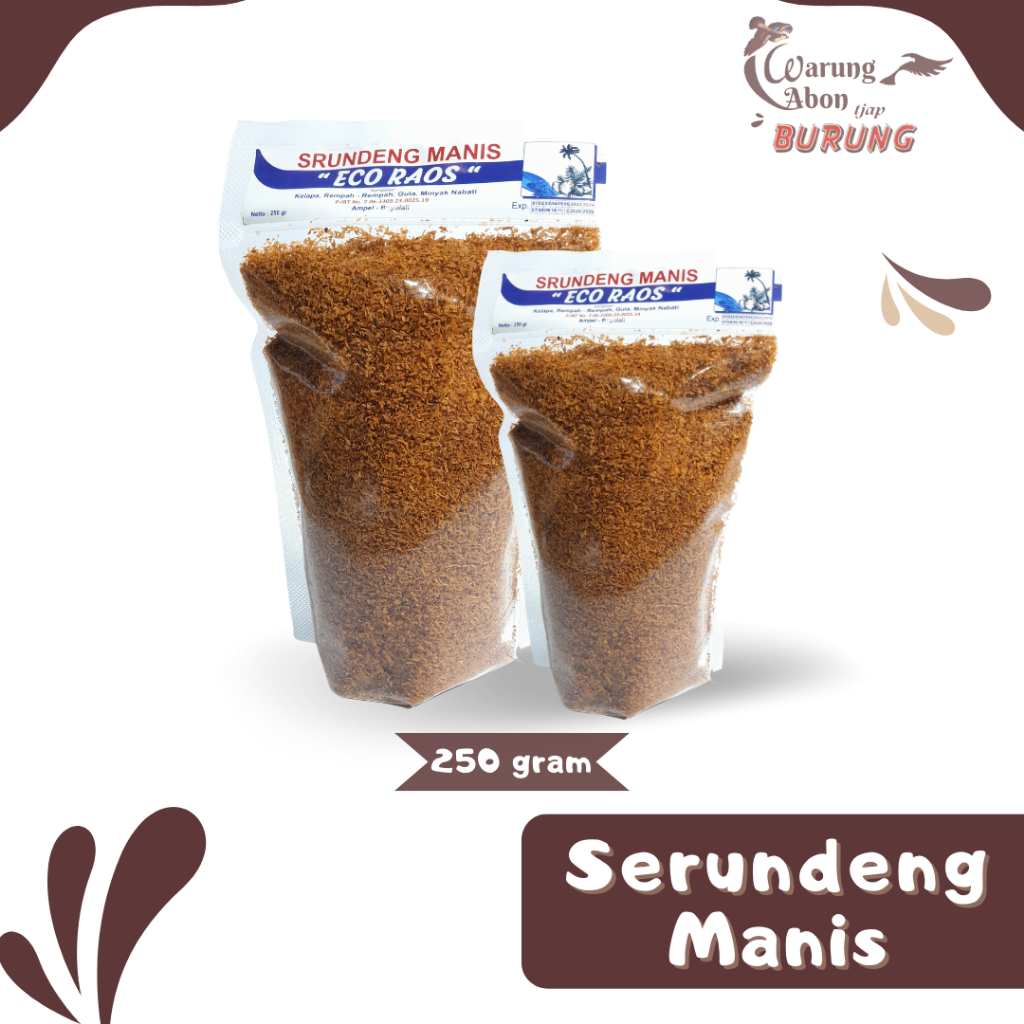 

Serundeng Manis Cap Burung 250 gram