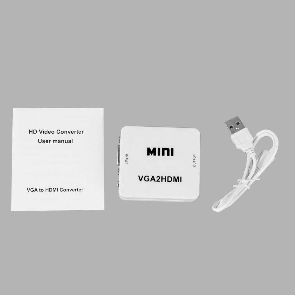 Taffware Saintholly Konverter VGA ke HDMI - ST-218Anda dapat menghubungkan perangkat Anda yang masih menggunakan VGA ke perangkat yang hanya memiliki HDMI. Adaptor ini mendukung HDMI 1.3 dan resolusi 1920x1080 @60 Hz