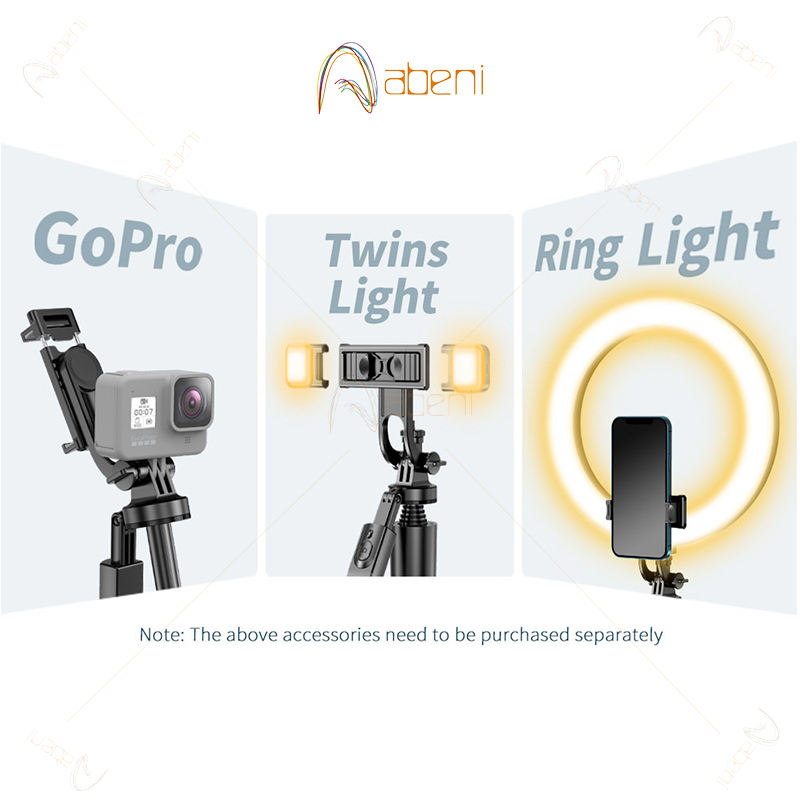 Abeni L16 Tongsis Tripod Bluetooth Selfie Stick Remote Tripod HP Kamera DSLR Tongsis 1550MM dengan 1/4 Adaptor