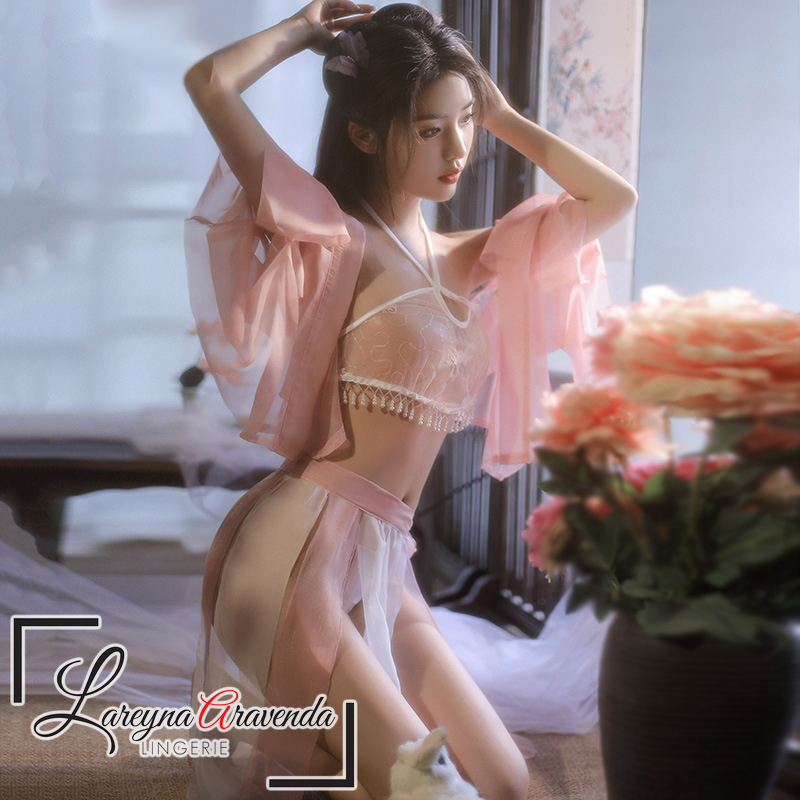 Lareyna Aravenda Set Lingerie Gaun Malam Jumbo Fit ALL SIZE Kostum Dynasty Dancer LG602