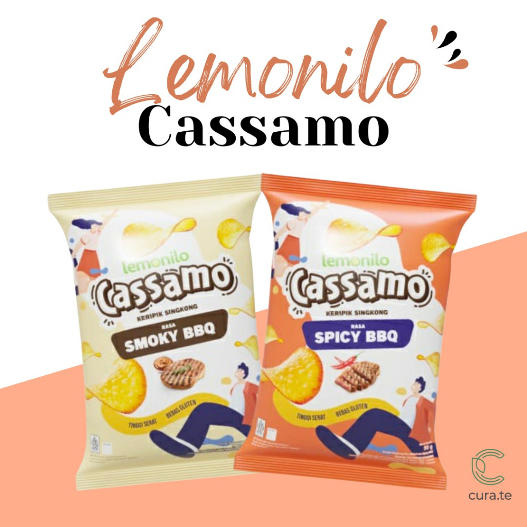 

LEMONILO CASSAMO KERIPIK SINGKONG 50GR | CASSAVA CHIPS CEMILAN SEHAT CAMILAN DIET NO MSG GLUTEN FREE