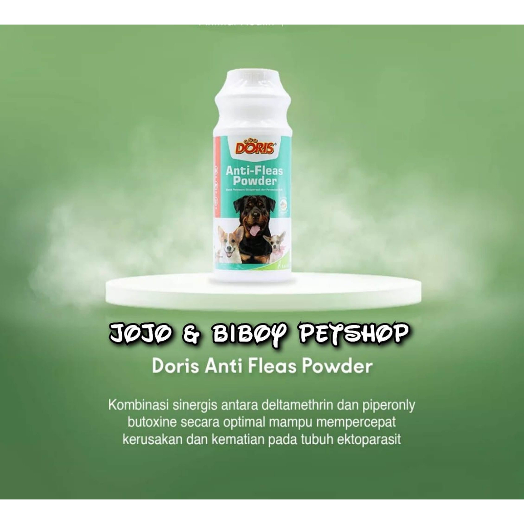 Bedak Doris Anti Fleas Untuk Anjing & Kucing ( Bedak Kutu & Gatal )