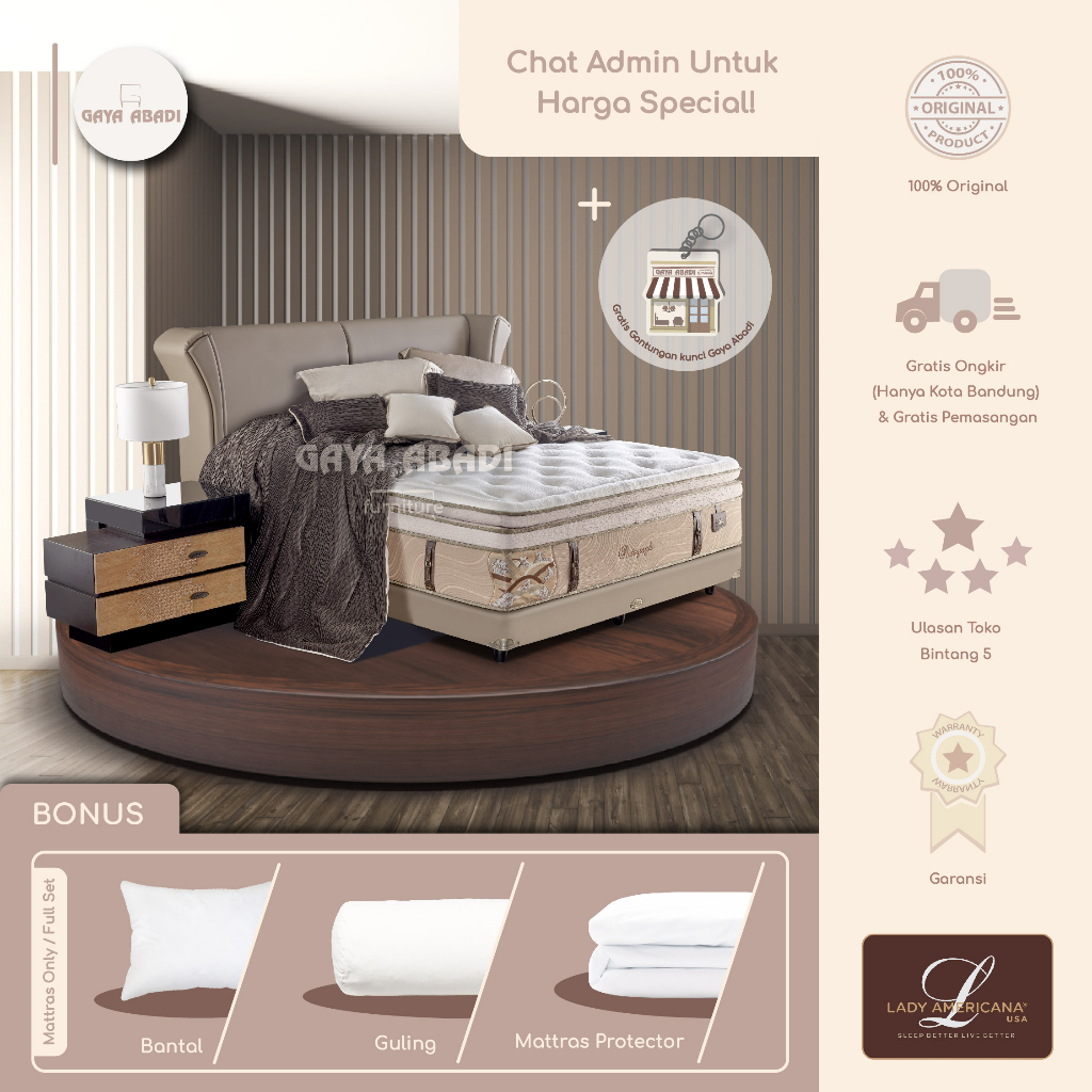 Springbed Lady Americana Autograph / Kasur Lady Americana Autograph - Lady Americana Springbed