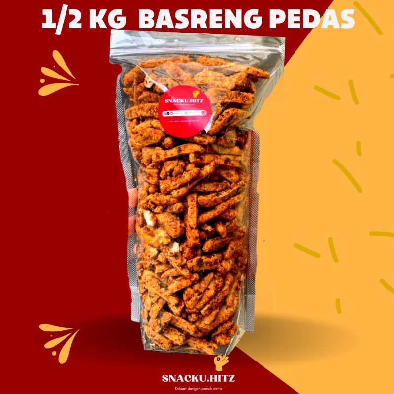 

Basreng/ Baso goreng/ Basreng pedas daun jeruk/ Basreng original daun jeruk/ Basreng kiloan