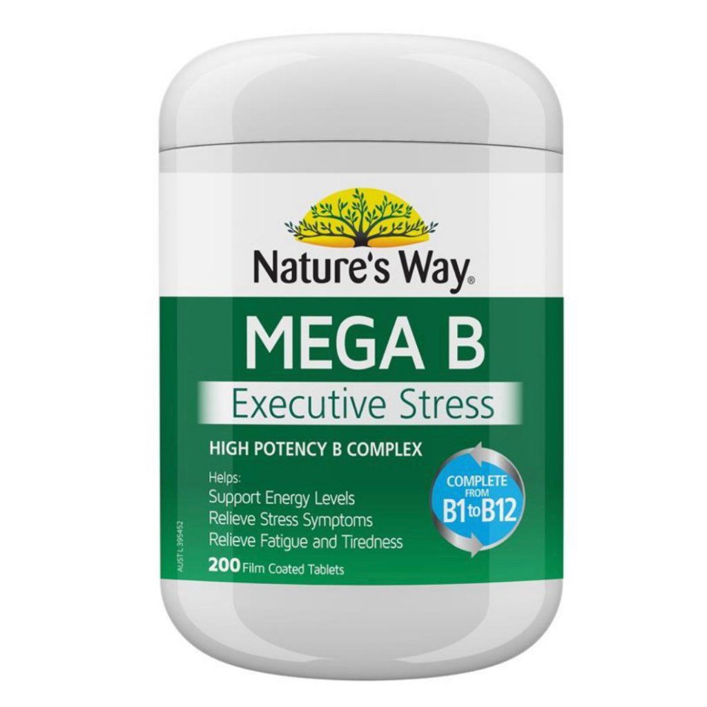 Nature's Way Mega B Executive Stress 200 Tablets - Vitamin B Complex