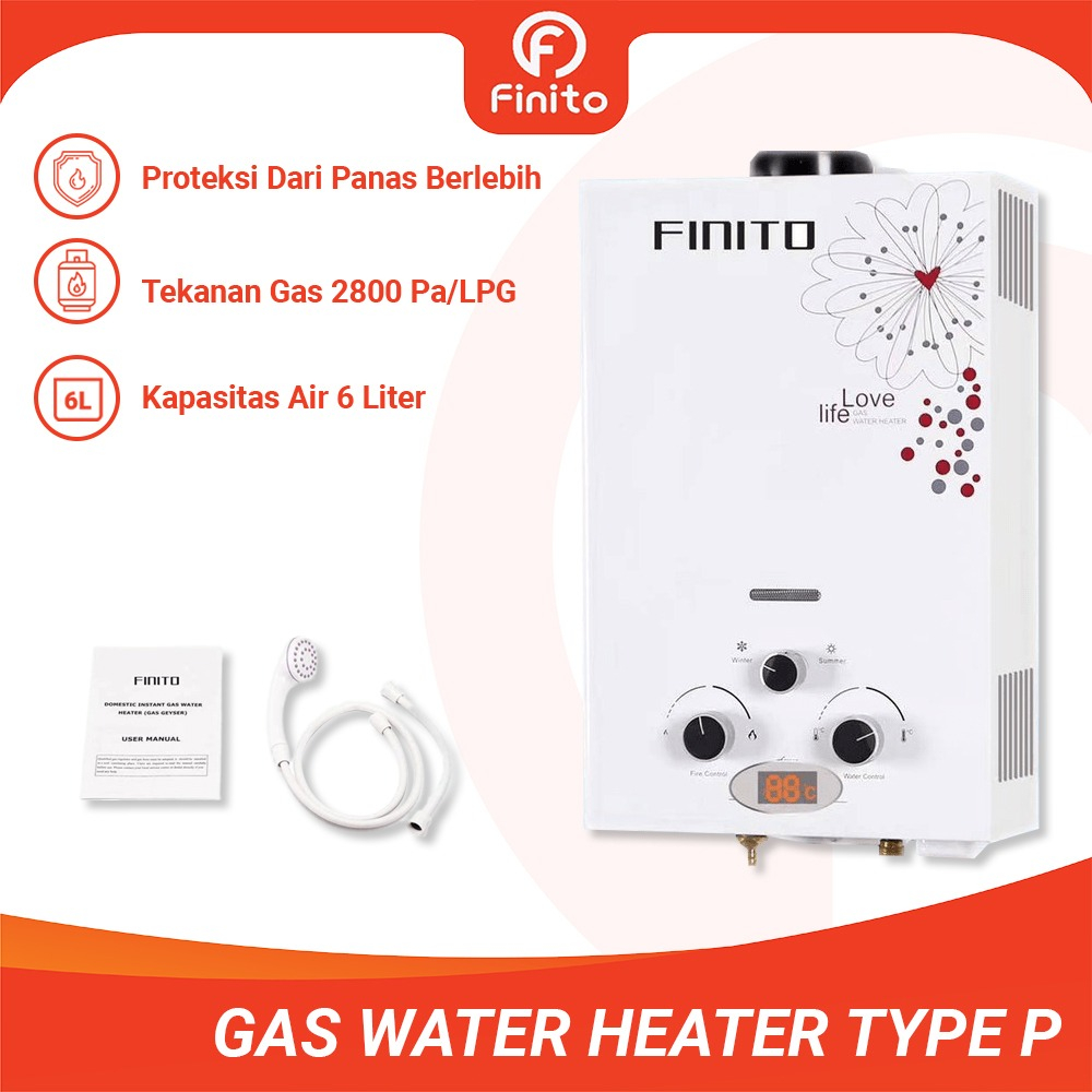 WATER HEATER PEMANAS AIR GAS DIGITAL Finito : P001