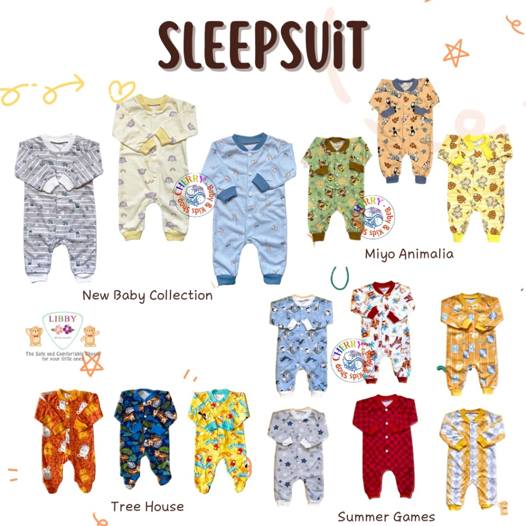 Sleepsuit atau Jumper Panjang Aruchi / Libby Tutup Kaki / BUKA KAKI CBKS