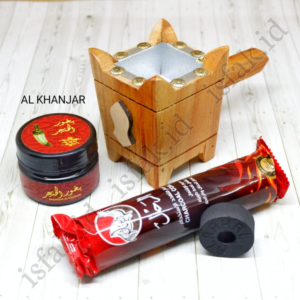 Paket Buhur Set 3 Produk Bukhur Pendupaan Kayu Arang Magic Mabkhara Prapen Tempat Bakaran Bukhor Komplit Pemula Alkhanjar Kiswah Magribi Hajar Aswad Madinah Attarim Gaharu