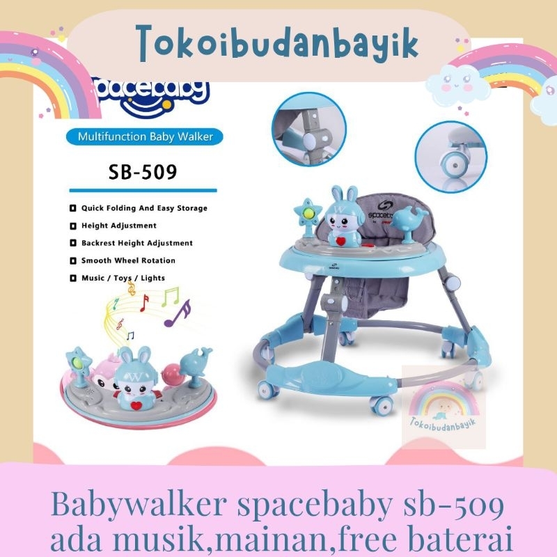 READY STOK BISA COD BABYWALKER SB-509 MUSIK/MAINAN ANAK BELAJAR JALAN