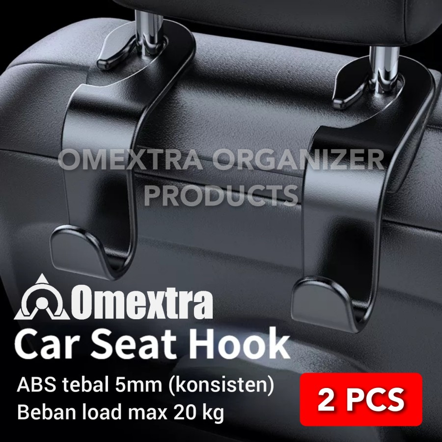 LARIS OMEXTRA HOOK CAR HANGER GANTUNGAN JOK MOBIL HEADREST SEAT HANGER TASOMEXTRA HOOK CAR HANGER