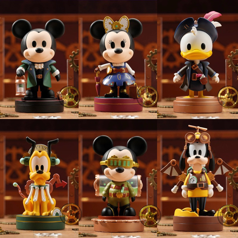 Disney Mickey and Friends Figurine Steampunk Blind Box Miniso Action Figure Minnie Mouse Donald Duck