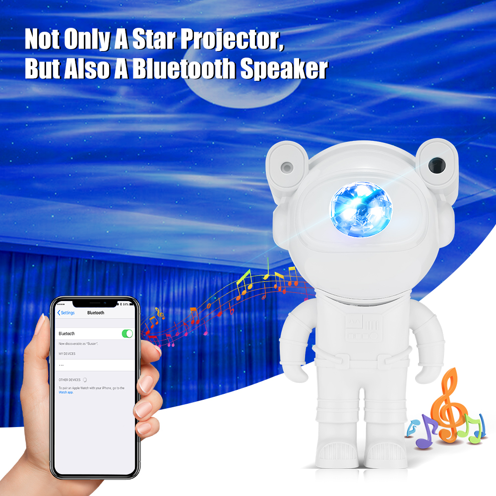 【Gratis Ongkir】Galaxy Star Projector Proyektor Astronot Night Light Astronaut Starry Sky Lamp Home Room Proyektor Astronot Langit Lampu