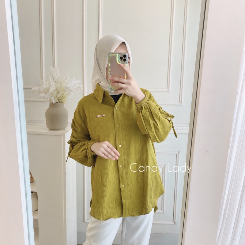 Arneli Oversize Blouse / Atasan Serut Wanita Terbaru