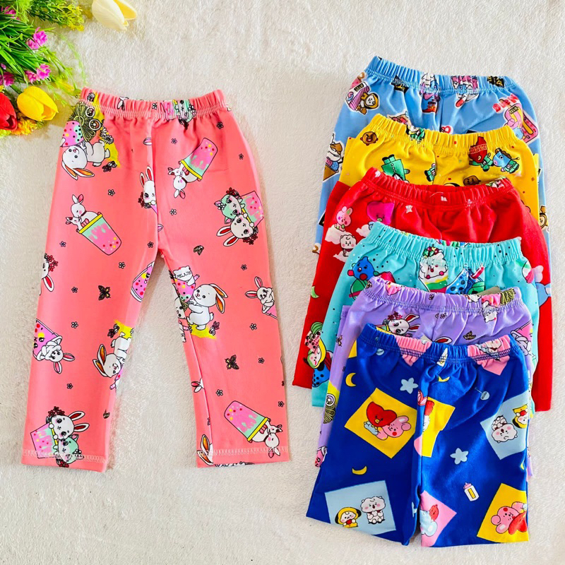 Celana Legging anak 1 2 3 4 5 6 7 tahun premium leging karakter kartun BTS kuda poni mickey mouse hellokitty anak ( legging bb3 )