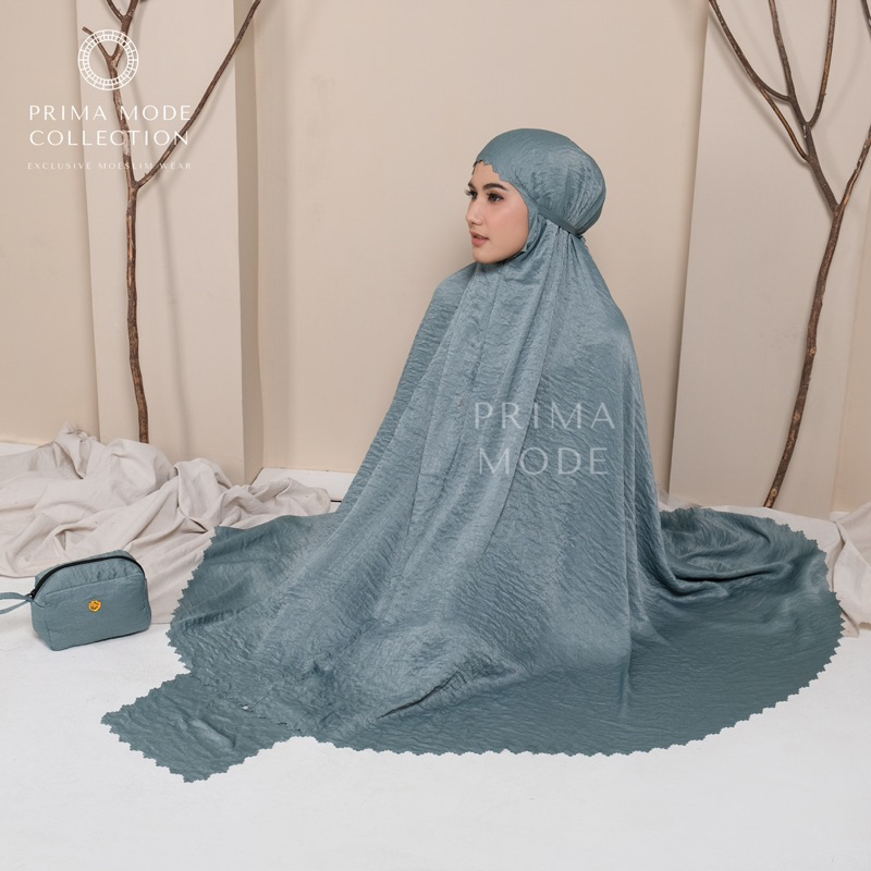 (FREE SAJADAH) Mukena Dewasa Inara Santorini Lasercut 2in1 Mukena shimmer santorini luxury premium jumbo