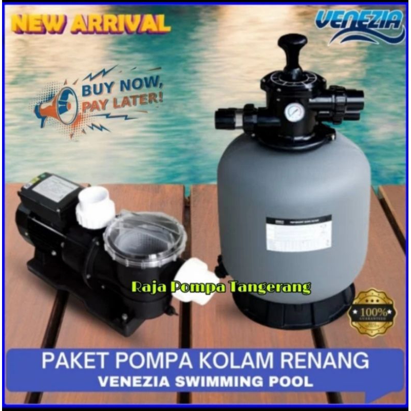 Paket Pompa 1/2hp Kolam Renang Venezia Stp50 dan Filter Kolam 16 inchi