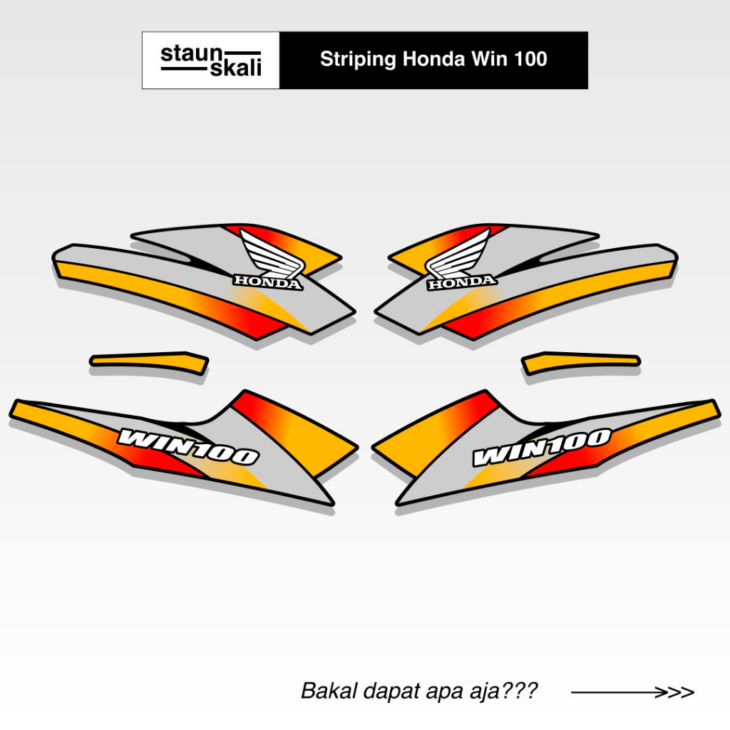 Striping Honda Win 100 Variasi (18) Original Ori Jepang Dinas Japan Custom TS Semi Trail Trill Desai