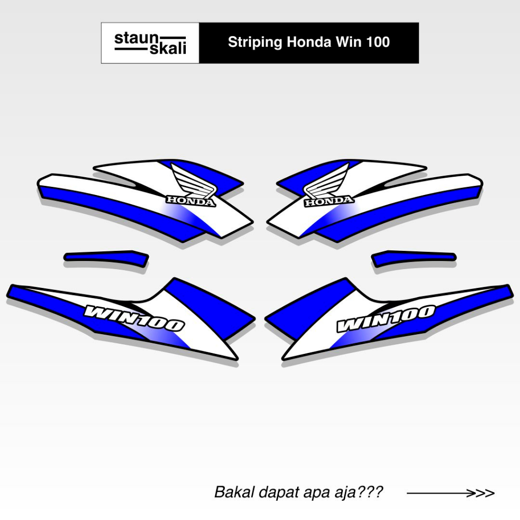 Striping Honda Win 100 Variasi (20) Original Ori Jepang Dinas Japan Custom TS Semi Trail Trill Desai