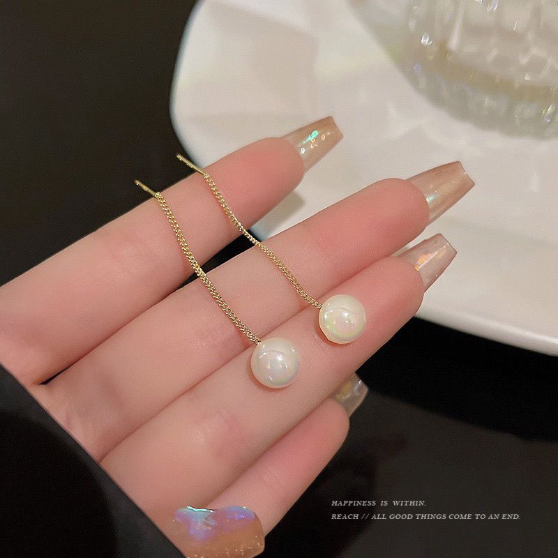 Anting Wanita Mutiara Rumbai Korea Elegan Fashion Style Premium