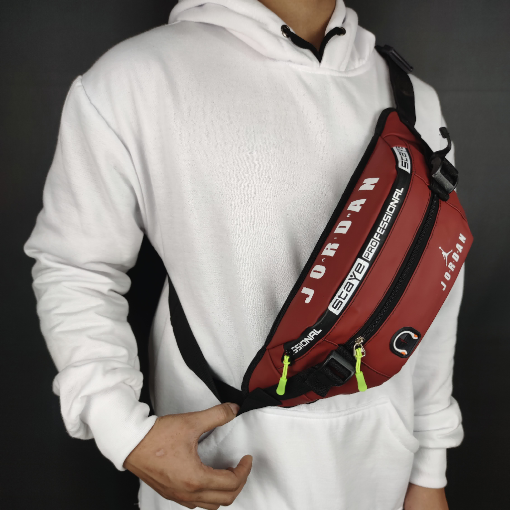 Waistbag Waterproof Sporty Pria Wanita Tas Pinggang dan Selempang