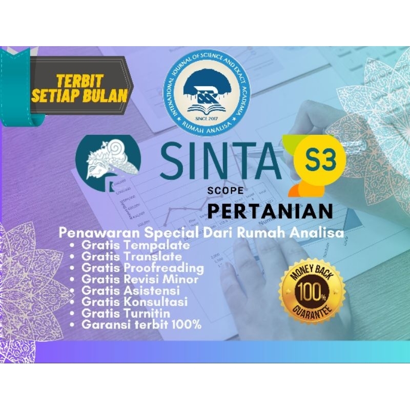 Publikasi jurnal Sinta 3 pertanian