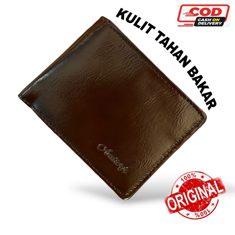 flashsale Dompet kulit pria dompet kilap Andierfi kulit tahan bakar
