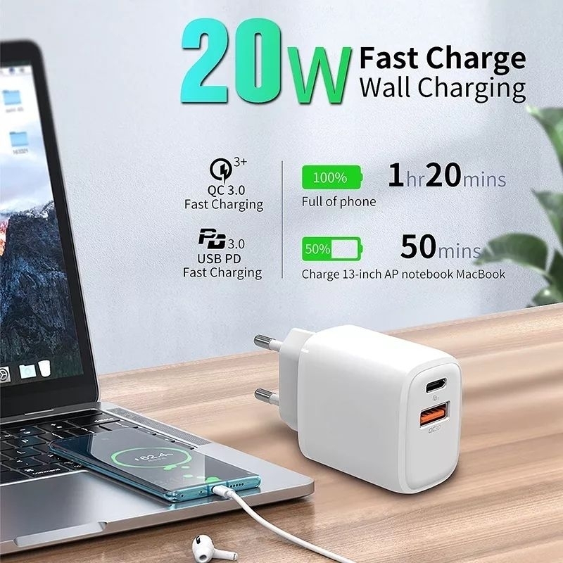 ROCKET Batok 20W Power Delivery 2 in 1 3A Fast Charging / Quick Charger / Super Charger