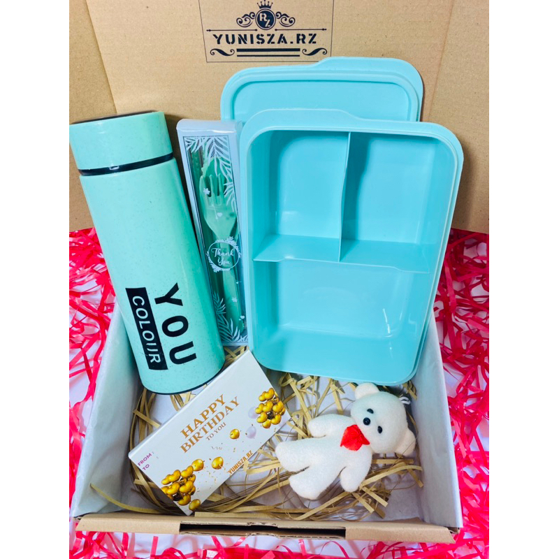 

hampers set alat makan/ box makan/kado sekolah/kado ultah/lunchbox/kado kotak makan