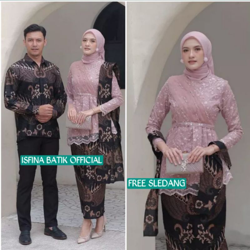 Couple Kebaya Modern Baju Wisuda Tunangan Lamaran Terbaru Baju Batik Brokat Couple Zavina