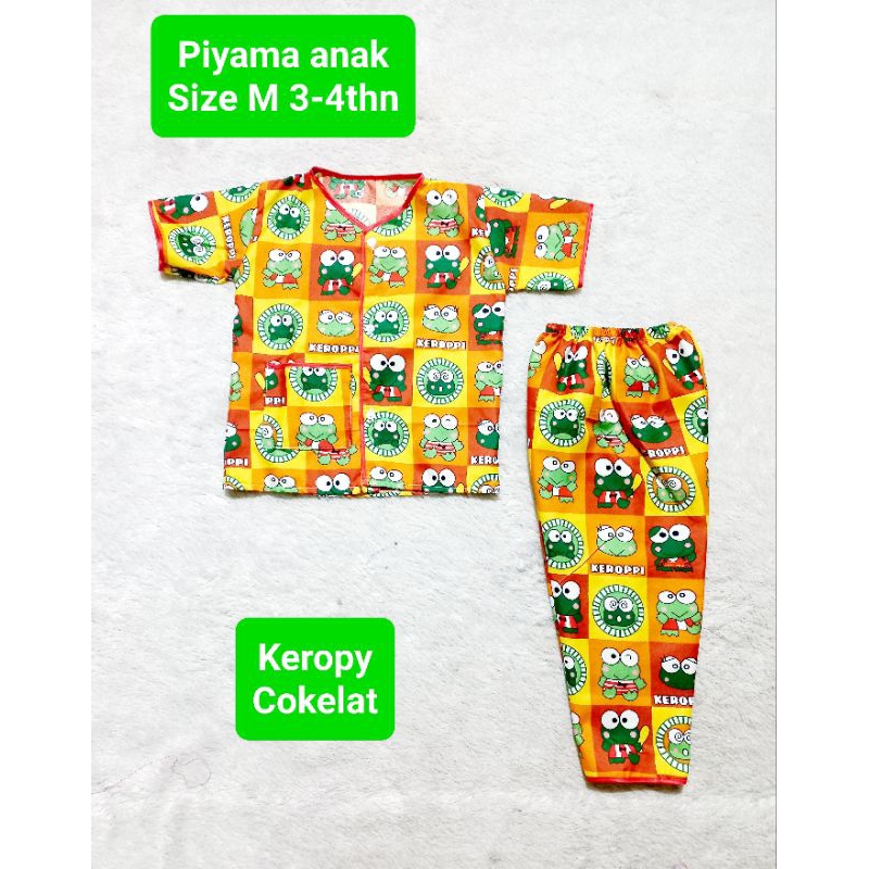 Piyama anak size M 3-4thn. #motif karakter. #COD. Bebas pilih motif. Grosir dan ecer. baju anak.