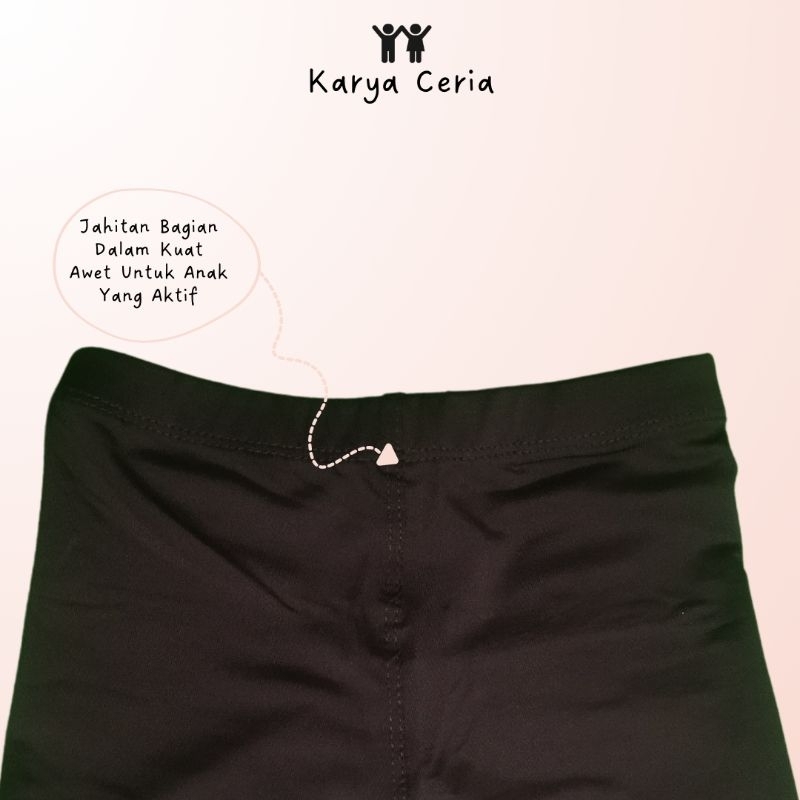 Tiana Celana Dalam Pendek Anak Kids Short Legging Ukuran S M L XL Bisa Pilih Warna Dalaman Rok Seragam Sekolah