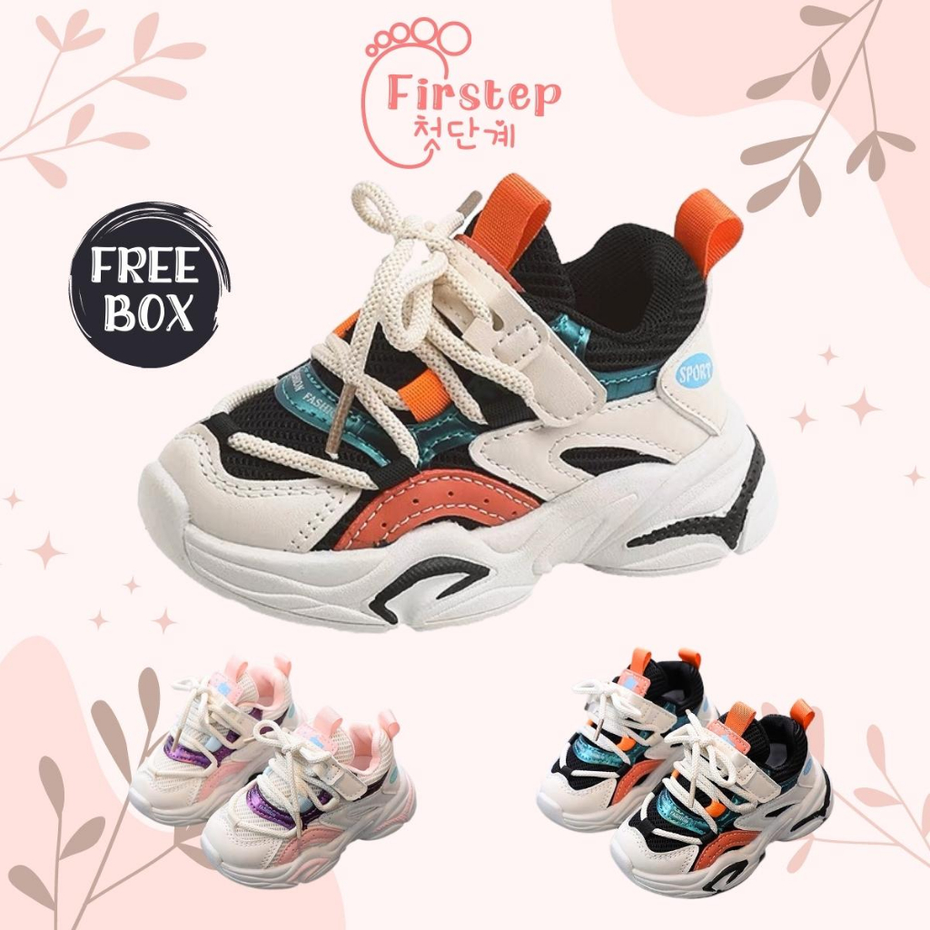 Sepatu Anak Perempuan Dan Laki Laki Import Sneaker Anak Usia 1-5 Tahun  FS175