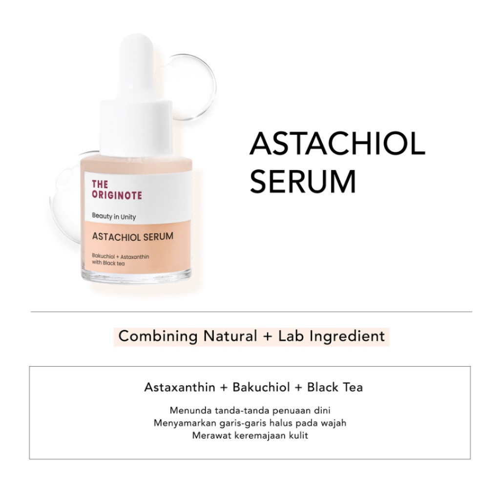 THE ORIGINOTE Astachiol Serum - Serum Anti Aging untuk Menyamarkan Kerutan Garis Halus dan Menunda Tanda Penuaan Dini