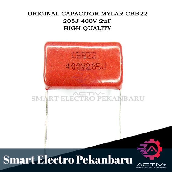 ORIGINAL MYLAR 205 400V 2uF CAPACITOR CBB22 KAPASITOR 205J 400V Cbb22 2Uf 2 UF 205 400 V MILAR MYLAR