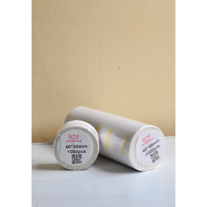 

Label Sticker Thermal 40x30 1 Line isi 1000 Stiker Barcode 40x30 Core 1 Inch